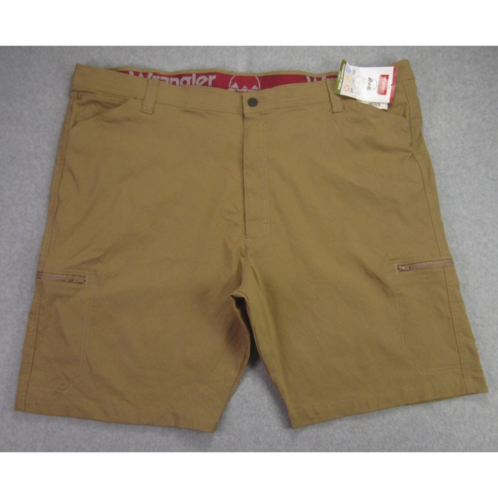 Wrangler Shorts Mens 48 Khaki Performance Cargo Comfort Flex NWT